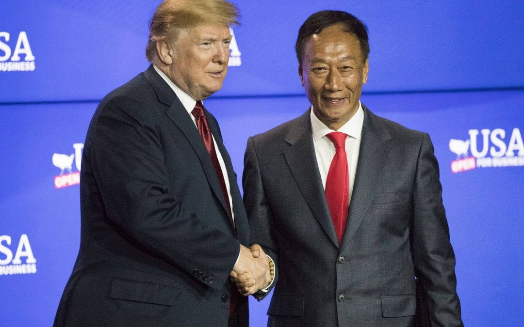 Report: Foxconn CEO Gou visiting the White House to discuss Wisconsin facility