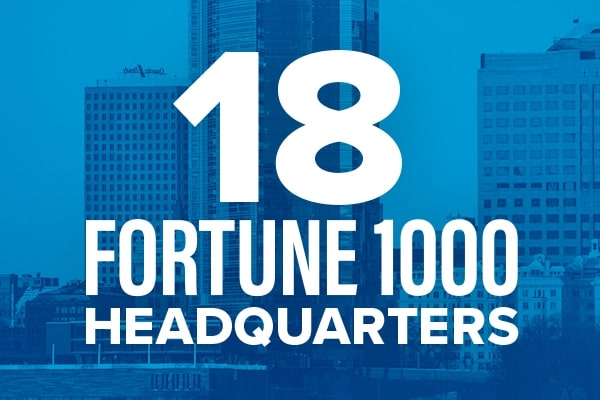 18 Fortune 1000 headquarters